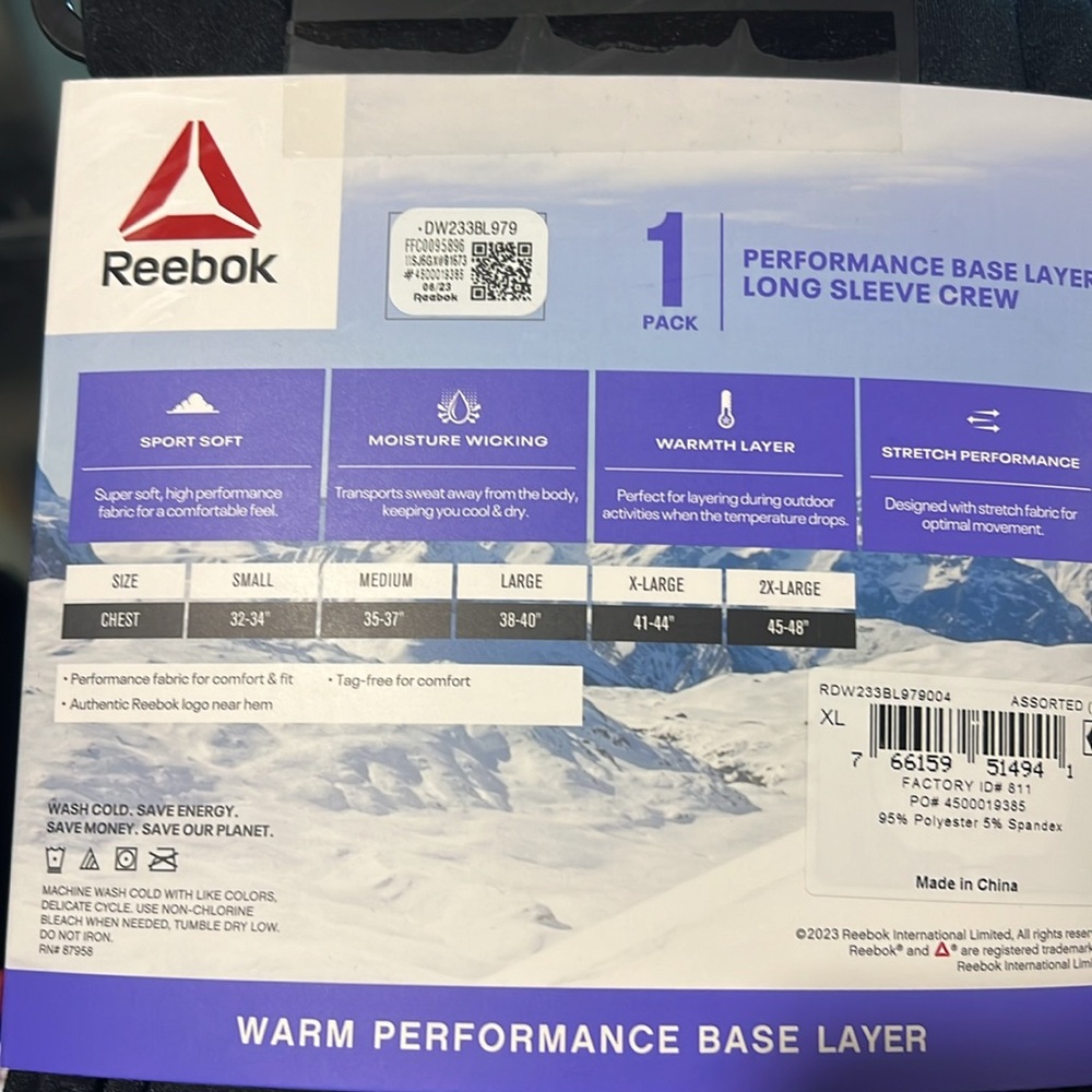 Reebok Women's Base Layer Long Sleeve Top - Picture 8 of 8